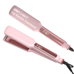 Lisseur à cheveux à plaques larges en titane, outils <span class=keywords><strong>de</strong></span> coiffure professionnels, fer à lisser personnalisé <span class=keywords><strong>de</strong></span> l'usine Iconic pour traitement à la kératine - Product Image 1