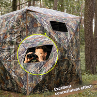 Abri de chasse extérieur à ouverture rapide, camouflage, imperméable et coupe-vent, pour l'observation des oiseaux et le tir, tente de chasse portable et discrète