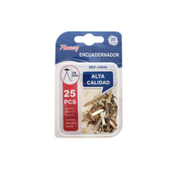 Plomey Encuadernador Nails 28mm Brass Double Footed 25pcs High Quality Binding Fasteners