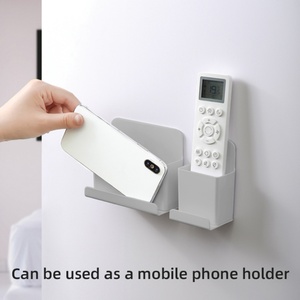 Remote <b>Control</b> <b>Holder</b> Hole-Free Phone Charging Organizer Pen Storage Containers for Home Office School Supply Wall Mount <b>Holder</b> - Product Image 3