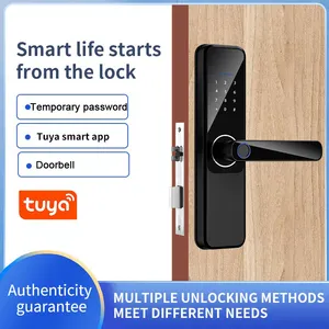 TTlock Tuya App Smart Fingerprint Door Lock Smart Bluetooth Digital APP Keypad Code Keyless Electronic Door Lock