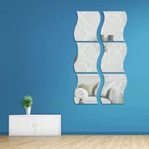 Modern 3mm 4mm 5mm 6mm Decorative Wall Silver Beveled <b>Mirror</b> Tiles (<b>mirror</b> Glass Tiles) for Decoration - Product Image 4