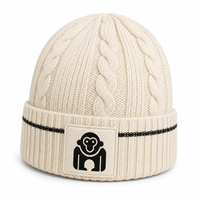 Bonnet en acrylique uni, couleur unie, sans motif, avec logo personnalisé imprimé pour les vêtements de sport