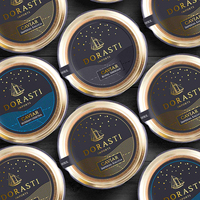 Boîte de conserve ronde en métal pour caviar de qualité alimentaire, poisson de Russie, esturgeon, boîte de conserve ronde en métal pour thon bleu, boîte de conserve ronde pour caviar avec étiquette autocollante personnalisée