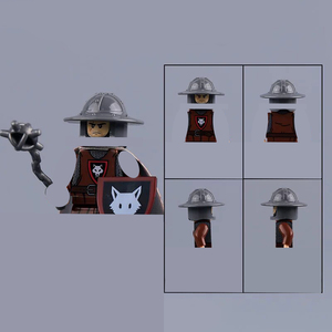 Série Médiévale : Guerrier Loup, Épée, Hache, Ranger, Garde, <span class=keywords><strong>Soldat</strong></span> avec Arme et Bouclier – Figurines de Construction à Assembler, Jouets - Product Image 1