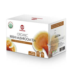 Chá de Cogumelo Reishi Orgânico Natural GANOHERB, Saquinhos de Chá de Ganoderma Puro, 1 Xícara para Suporte Imunológico Diário para Adultos, Sabor Levemente Amargo - Product Image 3