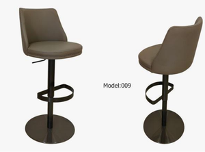 High-end custom commercial furniture modern style nightclub bar <b>stools</b> and chairs luxurious <b>leather</b> adjustable height metal - Product Image 2