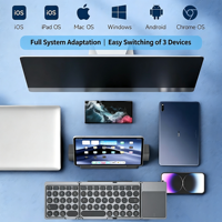 Nouveau mini clavier pliable rechargeable avec interface USB Type-C - Pavé tactile universel portable pour tablettes et smartphones, compatible iPhone Duo