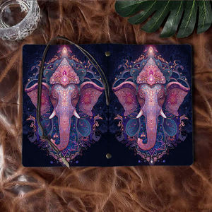 Cuaderno A6 Vintage hecho a mano con cierre de corbata, papel extraíble, regalo de <span class=keywords><strong>cumpleaños</strong></span> perfecto para el amigo del primo con Ganesh E adornado - Product Image 6