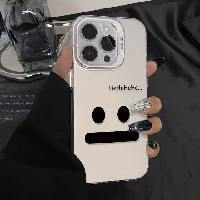 New Speechless Expression Phone Case for Xiaomi 15 14 13 Red Mi Special Camera Protective Black Cover