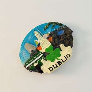 Imanes de Refrigerador Personalizados al por Mayor, Recuerdo Turístico de Dublín, Irlanda, Imanes de Nevera Impresos con UV para Decoración del Hogar - Product Image 2