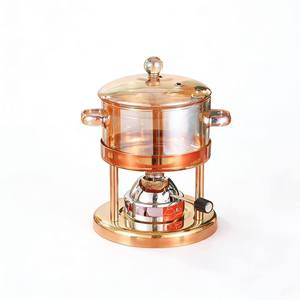 Casserole en verre transparent de haute qualité, design moderne, pour soupes et bouillons, avec poignée, bonne qualité - Product Image 1