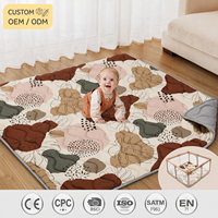 Tapis de jeu pour bébé en polyester épais et rembourré, style nordique, tapis d'éveil pour enfants, couverture d'activités, tapis de sol pour table basse ou chevet
