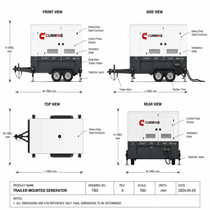Groupe électrogène diesel silencieux d'urgence 2026 OEM 56 kVA 45 kW à moteur Cummins Weichai Yuchai Ricardo à faible consommation de carburant - Product Image 4