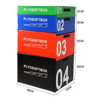 ZJFIT Set di Plyo Box in EVA/PVC Morbido, Impilabile e Resistente, 7.5cm/15cm/30cm/45cm/60cm, Colore e Logo Personalizzabili, per Allenamento di Forza