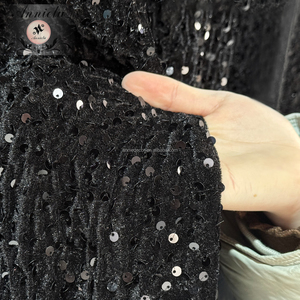 Décorations de <span class=keywords><strong>mariage</strong></span> ANNIELU en velours noir premium avec paillettes, location de toile de fond pour lieux intérieurs - Product Image 2