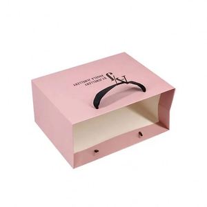 Recyclable Luxury Kraft Paper Bag Packaging Custom Printed Logo Printed Clothing Gift Shopping Handle Paper Bag With Logo - Product Image 4
