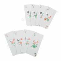 Jeu de cartes de mahjong en papier personnalisé pour la famille chinoise, écologique, recyclable, double face, 144 cartes, pour le plaisir