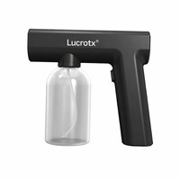 Kit de barbier professionnel tout-en-un Lucrotx 5 en 1 : tondeuse, coupe-cheveux, rasoir, vaporisateur et ventilateur turbo avec poignée