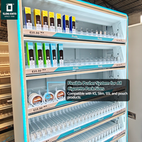 Lemari Display Rokok Anti Maling dengan Kunci Remote dan Layar LED untuk Supermarket dan Toko Rokok