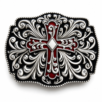 Boucle de ceinture en métal antique personnalisée, alliage de zinc, style western cowboy, pour ceinture en cuir, vente en gros, lot en boîte cadeau pour hommes et femmes