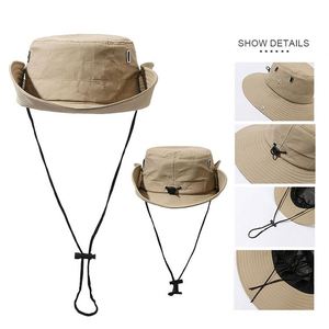 Sombrero de Pescador de Ala Ancha Bordado en 3D con Logotipo Personalizado, Unisex, para Exteriores, Protección Solar, Impermeable - Product Image 3