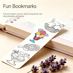 Carnet de coloriage et de peinture à l'eau personnalisé pour enfants, marque-page tendance, articles promotionnels avec impression de logo - Product Image 2
