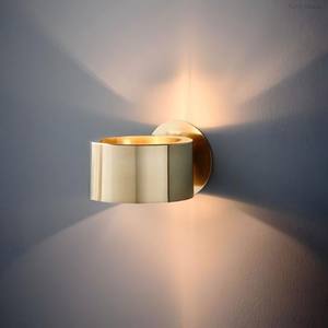 with E27 5W <b>LED</b> <b>Wall</b> Lamp Modern Simple Indoor Gold Aluminum Alloy Ra80 <b>Dimmable</b> AC220V Living Room Decorative Bedside Lamp - Product Image 1