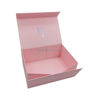 Boîte rigide pliable personnalisée avec fermeture magnétique, surface mate rose, carton à rabat pour l'emballage de cadeaux de beauté