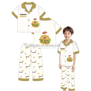 Pyjamas en pur coton pour garçons et filles, vêtements de détente chauds et respirants toutes saisons, pour enfants de 3 à 12 ans, vente en gros de l'usine Guaiguailong - Product Image 1