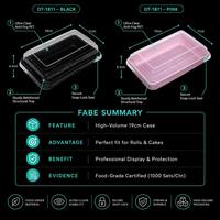 Boîtes à gâteaux de 5 pouces, fond blanc en PET, couvercle transparent, emballage en plastique carré, porte-gâteaux avec couvercle transparent