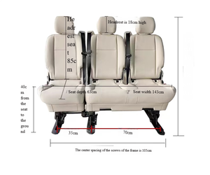 DOS New V Class Original Asiento trasero Color blanco para Sprinter Van V Class V250 <span class=keywords><strong>Vito</strong></span> en <span class=keywords><strong>venta</strong></span> - Product Image 5