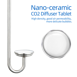Aksesori Tangki Ikan Akrilik Transparan Penghasil Gelembung CO2 Diffuser Baja Tahan Karat Gelembung Kecil Karbon Keramik untuk Akuarium Tanaman - Product Image 5