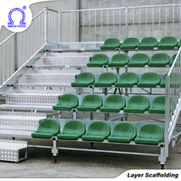 Tribunes métalliques portables pour événements sportifs en plein air, avec échafaudage à plusieurs niveaux, sièges pour spectacles
