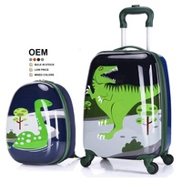 Bagages enfants populaire dessin animé conception 16 "valise ensemble chariot bagages avec 12" enfant voyage sac à dos sacs ensembles de bagages