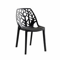 Chaise de salle à manger minimaliste moderne en plastique PP, légère, empilable, écologique, pour l'intérieur/l'extérieur, salon, terrasse
