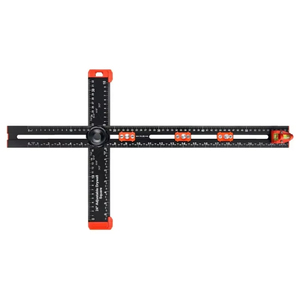 Règle <span class=keywords><strong>de</strong></span> positionnement pour perçage 2 en 1 Combinaison d'angle en forme <span class=keywords><strong>de</strong></span> T Quincaillerie d'armoire Gabarit Installation <span class=keywords><strong>de</strong></span> <span class=keywords><strong>tiroir</strong></span> Règle pour le travail du bois - Product Image 1