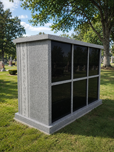Columbario de granito de 48 nichos con puertas dobles para cementerio - Product Image 1