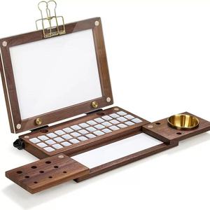 Planche à dessin en bois pliable de 13 pouces, boîte de peinture à l'aquarelle pour enfants, livre de croquis et de dessin en plein air, bois de noyer - Product Image 1