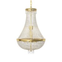 Grand lustre suspendu en cristal de luxe, design conique, pour villa, hôtel, salon, décoration