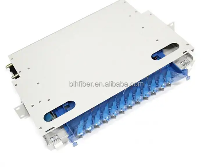 Caixa de painel de fibra ótica para montagem em rack ao ar livre OTB 24 portas