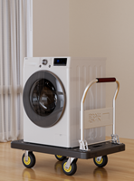 Chariot à plateforme pliable BC-858, spécifications personnalisables, plateforme de travail en plastique, capacité de charge de 300 kg, chariot à outils pour le fret portuaire