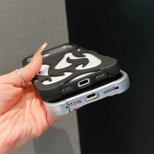 เคสโทรศัพท์ลายเปลวไฟ 3 มิติ แบบด้าน สำหรับ iPhone 17 16 15 14 Pro Max ดีไซน์สร้างสรรค์ ชุบไฟฟ้า นุ่ม - Product Image 4