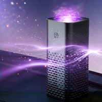 Purificateur d'air intelligent et moderne, écologique, portable, pour animaux de compagnie (chiens, chats, petits animaux), anti-allergies domestiques, avec lumière d'ambiance USB et IA