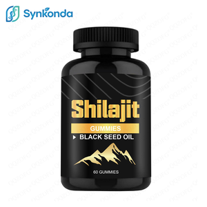 Gommose 4-in-1 di Shilajit Organico dell'Himalaya 600mg con Ashwagandha, <span class=keywords><strong>Ginseng</strong></span>, Chaga, Olio di Semi Neri e Vitamine, 60 Pezzi - Product Image 1