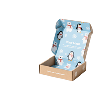 Boîte d'expédition personnalisée en carton ondulé, étanche, gaufrée, imprimée, avec fermeture magnétique, pour envoi aérien, avec logo personnalisé