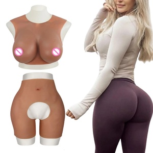 Silicona Enormes Formas de pecho Relleno de algodón y grandes glúteos Caderas Acolchado Pantalones Shapewear Conjunto Realista Fack Boobs para mujeres - Product Image 1