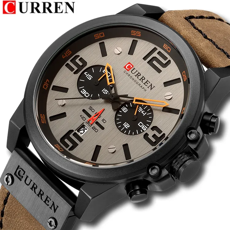 Curren 8314 Top Brand Luxury Chronograph Quartz Men Watch Waterproof Male Sport Wrist Watch