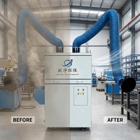 Extracteur de fumées de soudage mobile HEPA H13 avec revêtement PTFE, capte les fumées et les poudres provenant de la soudure, de la découpe, du meulage et de la soudure robotisée