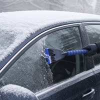 Pelle à neige détachable pour voiture, grattoir à glace d'hiver, brosse à neige, outil de dégivrage de véhicule, pelle à neige en caoutchouc pour voiture